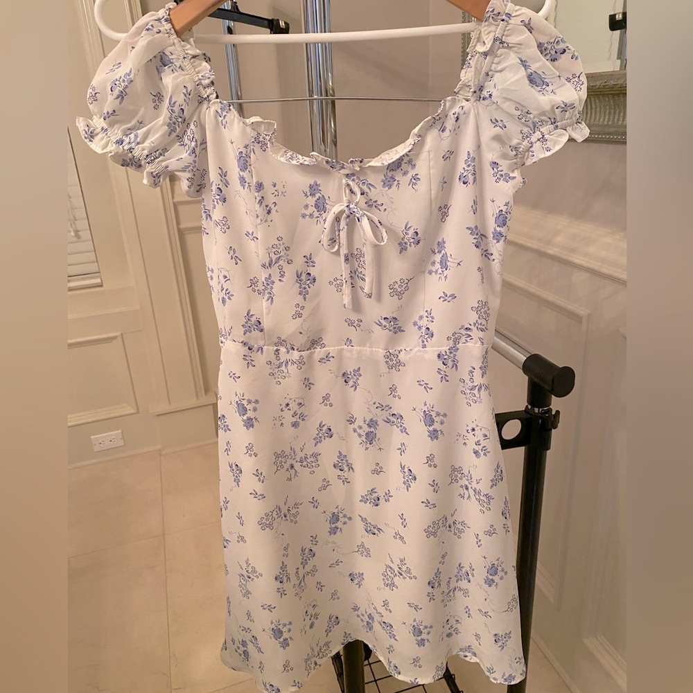 Spring floral mini dress